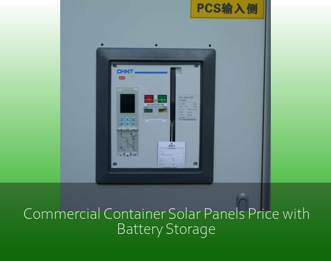 Commercial Container Solar Panels Price with Battery Storage